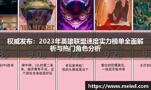 权威发布：2023年英雄联盟速度实力榜单全面解析与热门角色分析